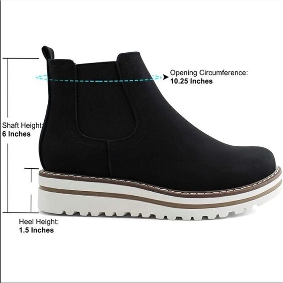 Ankle Boots Waterproof New Black - Picture 3 of 6